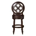 thumbnail image 4 of Upholstered 31in. Bar Stool with Back and Swivel- Distressed Walnut, 4 of 8