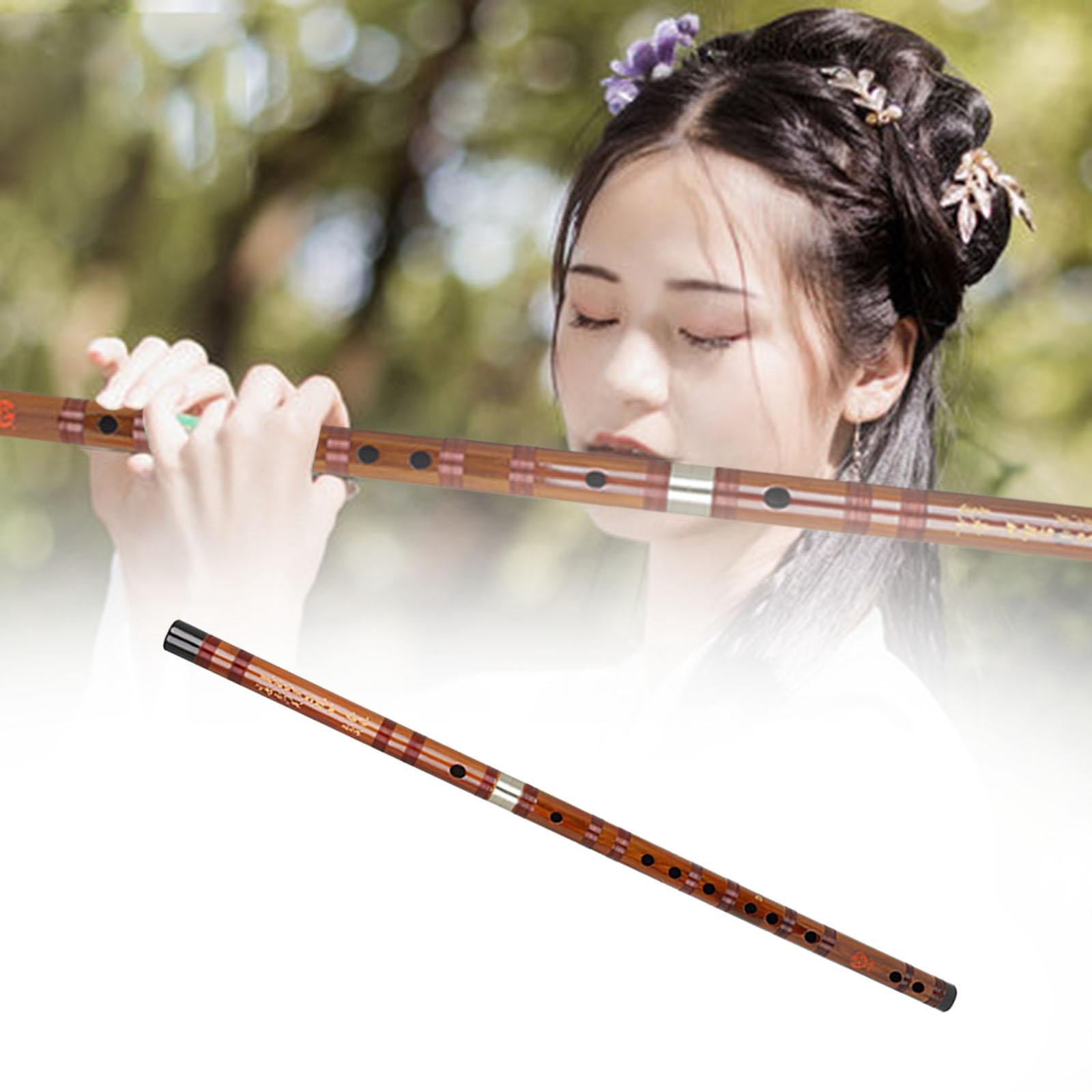 LeeQinersw Bamboo Flute Handmade Polished Professional for Orchestra Musical Instrument for Key of D