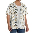 thumbnail image 4 of Disketp Men's Hawaiian I Love Dogs Print Shirts Button Down Holiday Beach Shirts-Small, 4 of 7