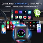 Carlinkit AI Box Android 13 - Wireless CarPlay Adapter, 8GB+128GB, Qualcomm 6225, Supports Android Auto & Google Play, Video Streaming, for Wired CarPlay Cars