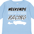 thumbnail image 4 of Inktastic Weekends are for Racing Race Car Silhouette and Racing Flag Boys or Girls Long Sleeve Toddler T-Shirt, 4 of 5