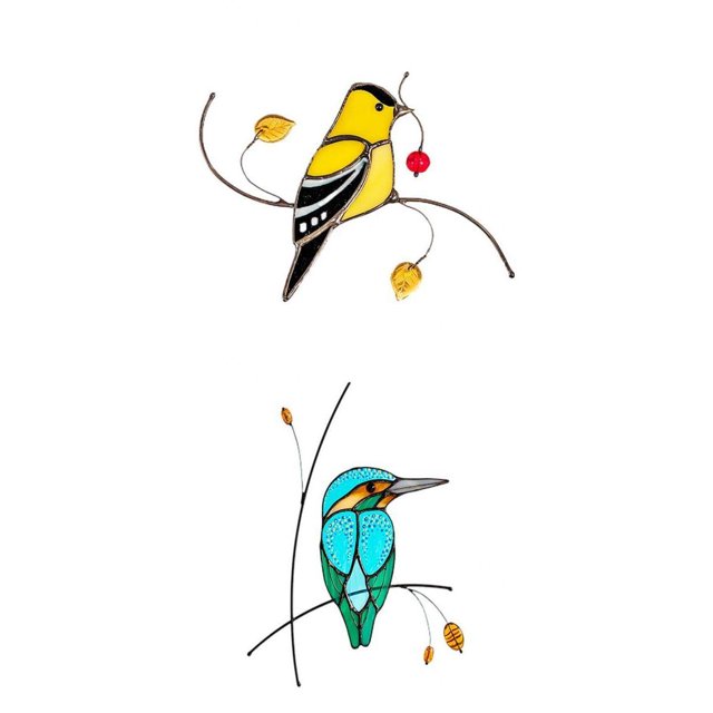 2 uds s de pájaros para pared de ventana se aferra decoración del hogar anticolisión sala de estar Sunnimix etiqueta de la ventana