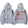 thumbnail image 3 of Sudadera con capucha de doble cara para hombre y mujer, chaqueta con cremallera de gran tamaño con estampado de salida francesa de TV Girl, sudaderas de algodón de lana Unisex, 3 of 5