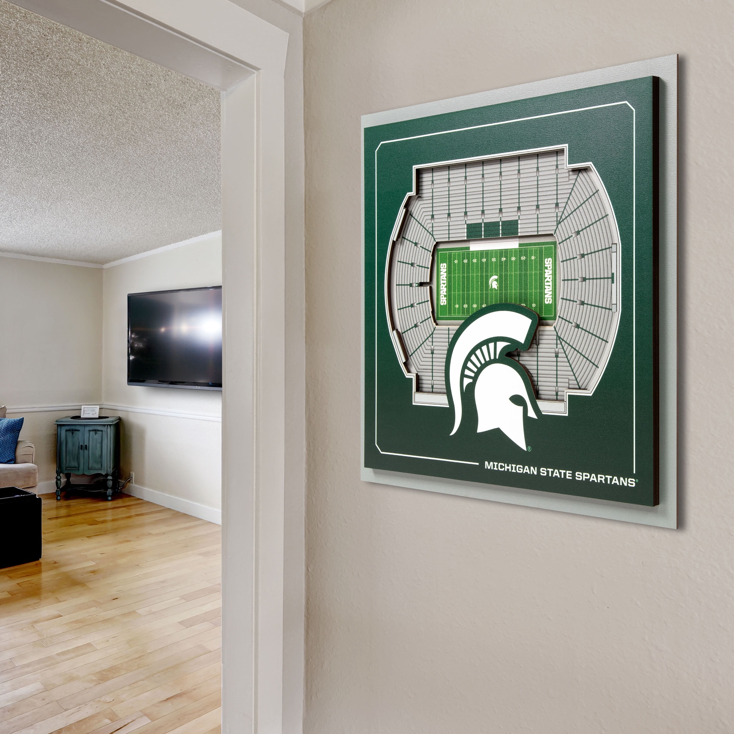 YouTheFan NCAA Michigan State Spartans Stadium Series 3D Wall Art