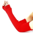 thumbnail image 1 of Arm Sleeves Solid Color Elastic Unisex Thumb Hole Arm Warmers Winter Arm Covers, 1 of 10
