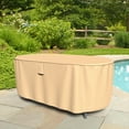 thumbnail image 3 of Budge Small Beige Patio Outdoor Oval Table Cover, Sedona, 3 of 8