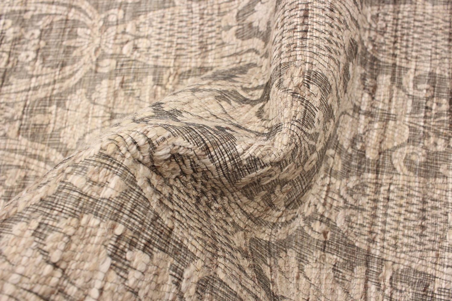 ECARPETGALLERY 4'6" x 6'6" Transitional Collage Handmade Area Rug for Living Room, Dining Room and Bedroom in Grey