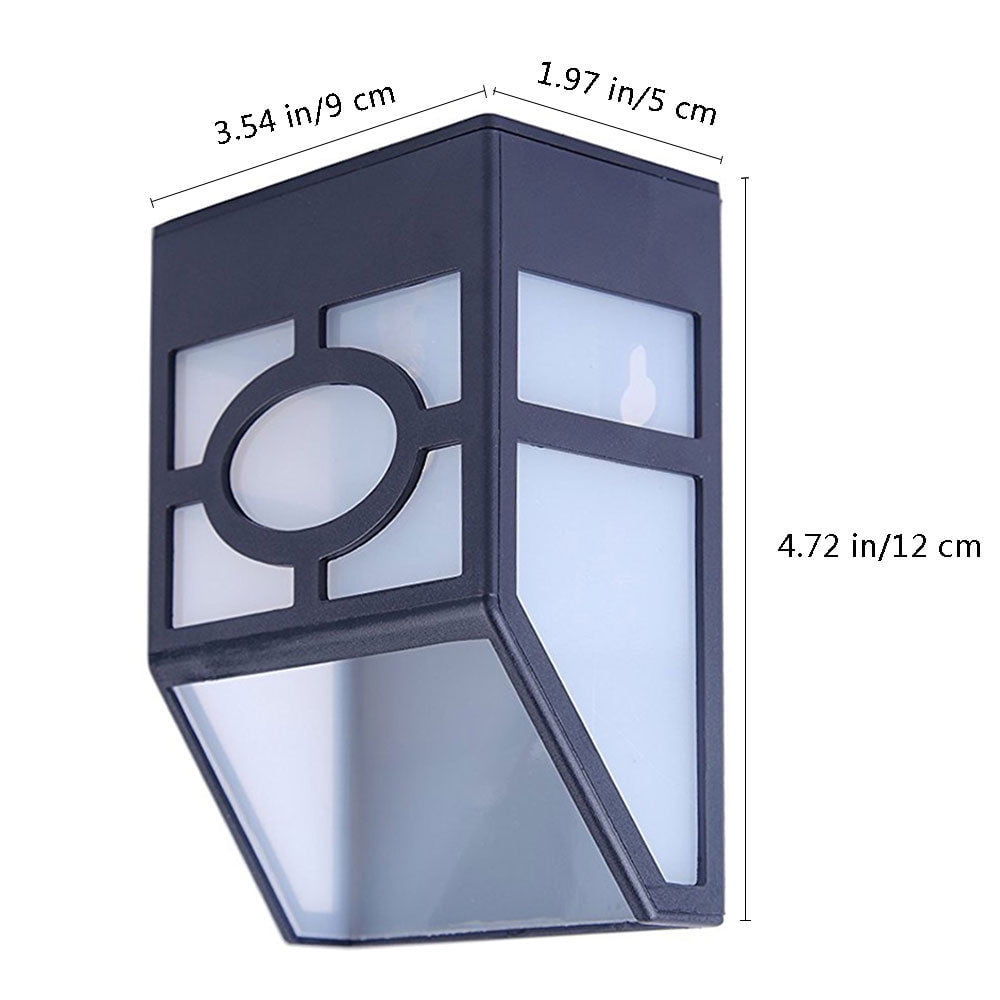 Solar Power LED Light Path Way Wall Landscape Mount Garden Fence Lamp Outdoor bo