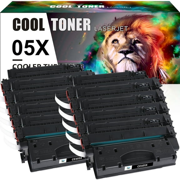 Compatible Toner Replacement for HP 05X CE505X to Use with HP Laserjet P2050 P2055 P2055d P2055dn P2055x (Black,10 Pack)