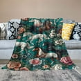 thumbnail image 2 of Orinice Horses Floral Designs Warm Lightweight Blanket Soft Fleece Throw Blanket for All Seasons Bed Couch Sofa Decor Gifts 50x60in, 2 of 6