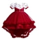 thumbnail image 1 of Vestido Para Niñas Ropa Para Niñas Bebés Vestidos Para Niños Vestido De Princesa Sin Mangas Vestido De Malla De Flores Borgoña Odeerbi LM103-5815, 1 of 5