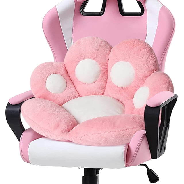 Ditucu Cojín Con Forma De Pata De Gato, Cojines Para Silla Kawaii, 27,5 X 23,6 Pulgadas, Cojín Para Asiento, Cómodo, Perezoso, Sofá, Oficina, Almohada Para Sillas De Juegos, Decoración De Habitación,