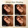 thumbnail image 6 of VEEDOFA Sterling Silver Plated Hoop Earrings for Women, 5A+ CZ Huggie Hoops, 8/12/16/20mm,jewelry gift, 6 of 7