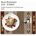 thumbnail image 5 of Geometric Place Mats Indoor Set of 4 Ethnic Placemats Brown Black Red Linen Washable Heat Resistant Placemats for Kitchen Dining Tables, 12x18 Inches, 5 of 6