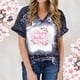 thumbnail image 2 of Top de manga corta con estampado de degradado Sexy de verano para mujer con cuello en V y estampado de día regular para mujer OAVQHLG3B Store lin121212, 2 of 4