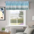 thumbnail image 3 of Curtain Valance for Windows Stripes Lines Kitchen Curtain Valances Teal Blue Green Striped Valances Window Treatments Short Curtains for Kitchen Living Room Bedroom Bathroom Home Decor 54x18 Inch, 3 of 9