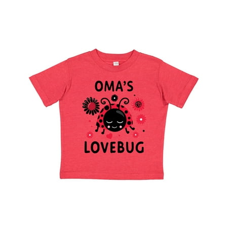 

Inktastic Valentine s Day Oma s Lovebug Gift Toddler Boy or Toddler Girl T-Shirt