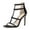 Black, variant on XYD Women Sexy Rhinestones Strappy Cutout Sandals Stiletto High Heel Open Square Toe Back Zipper Party Dressy Shoes Size 10 Pink