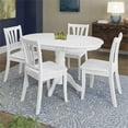 thumbnail image 4 of Atlin Designs 5 Piece Extendable Oval Dining Set in White Wood, 4 of 14