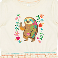 thumbnail image 4 of Inktastic Sloth Cute for Girls Girls Toddler Dress, 4 of 5
