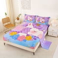 thumbnail image 2 of Metsweet Dreamy Unicorn Bed Sheets 4-Piece for Girls, Colorful Flowers Full Size Sheets,1 Fitted Sheet, 1 Flat Sheet and 2 Pillowcases, 2 of 5