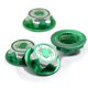 thumbnail image 1 of Cubierta de cubo de rueda de aluminio de 4 piezas, tuerca hexagonal de 17 mm para coche modelo Rc 1:8, verde, 1 of 5