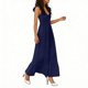 thumbnail image 5 of Vestido Casual Tops para las Mujeres Casual Cómodo sin Mangas Cuello en V Plegado Vestido Sólido, 5 of 8