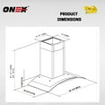 thumbnail image 2 of ONEX® OGF336 Hotte de Cuisinière Murale à Conduit de 36” en Acier Inoxydable, 2 of 7