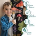 thumbnail image 3 of Blackout Kids Curtains,Colorful Mushroom Leaf Black Pattern Childrens Insulated Curtains Set Of 2,Bedroom Essentials,Toddler Room Decor 52"x63", 3 of 5