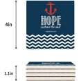 thumbnail image 3 of RYLABLUE Chevron Hope Anchor The Soul Set of 4 Coaster for Drinks, Absorbent Ceramic Stone Coasters Cup Mat with Cork Base for Home Kitchen Room Coffee Table Bar Decor, 3 of 4