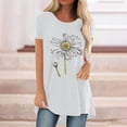 thumbnail image 2 of Chemises à Manches Courtes pour Femmes Mode Décontractée Chemises Imprimées Manches Courtes Tee-Shirt Ample Tunique Blouse Tunique Manches Courtes pour Femmes, 2 of 4