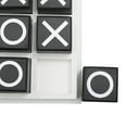 thumbnail image 5 of DecMode 9" x 3" Black Wooden Tic Tac Toe Game Set, 1-Piece, 5 of 8