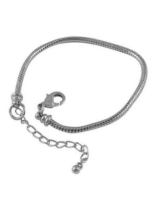 Sterling Silver Charm Bracelet For Large Hole Beads - 2mm Wide/7 Inch/ —  Beadaholique