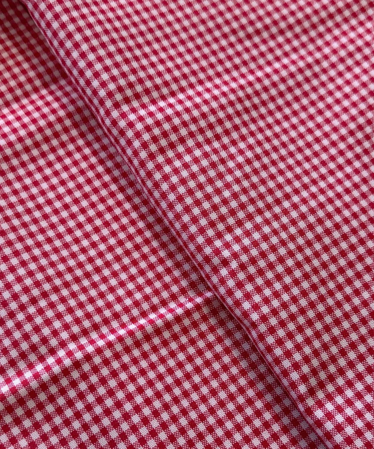 Gingham Checked Fabric by The Yard – 1/8” Poly Cotton Poplin, 60” Wide – Checkered Fabric for Tablecloths, Dresses, Curtains, Crafts – Multiple Colors – Sew The Trend (10 Yard, Fuchsia)