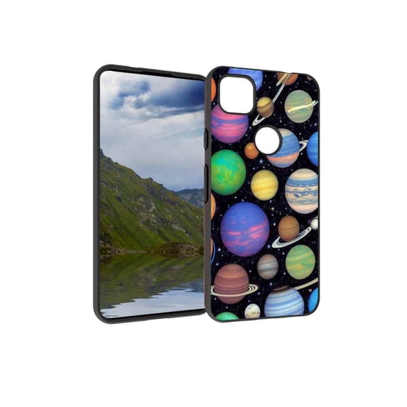 Compatible with Google Pixel 4A 4G Phone Case, Planets-290 Case Silicone Protective for Teen Girl Boy Case for Google Pixel 4A 4G