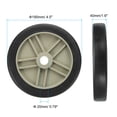 thumbnail image 2 of Unique Bargains 7.5" Universal Air Compressor Wheel with 0.8" Hole for Easy Mobility, Beige, 2 of 5