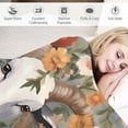 thumbnail image 3 of Pratyus Flowers Print Throw Blanket Lightweight Velvet Flannel All Seasons Blanket for Bed Sofa Living Room Decor 50x60in, 3 of 6