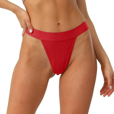 

Womens Underwear Briefs Cotton Flat Leg Pants Breathable Mid Waist Solid Color Seamless Panties For Women