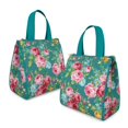 thumbnail image 2 of Pioneer Flower Floral Print Pattern Insulated Lunch Bag for Women & Adults,Large Portable Soft Cooler Lunch Bag,Thermal Food Storage Tote with Pearl Cotton,8.66L,8.75x5.75x9.5 Inch, 2 of 6