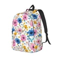 thumbnail image 2 of Balery Rose Flowers Vintage Canvas Backpack for Men and Women - Large Capacity, Durable Travel Laptop Bag for School, Work, Hiking, and Outdoor Activities, 2 of 7