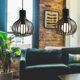 thumbnail image 3 of Chandelier Suspensión E27 Lámpara colgante de metal vintage Sala de estar Cocina Restaurante Negro - Negro, 3 of 5