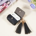 thumbnail image 6 of iPhone CSAPR-TASS-LV The Tassel Collection Premium PU Leather Case with Double Tassel & Carabiner for Airpods Pro - Lavender, 6 of 20