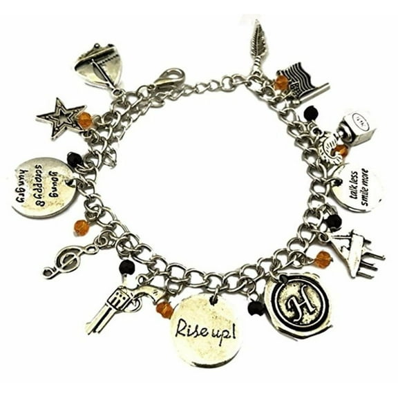 Broadway's Musical Hamilton 12 Themed Metal Charm Bracelet