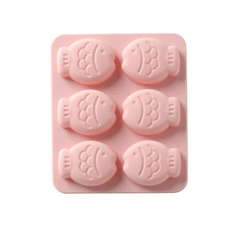 

HOMEIU Fondant Mould Cake Mold Easy to Demold and Clean Silicone Material 3D Fish Shape