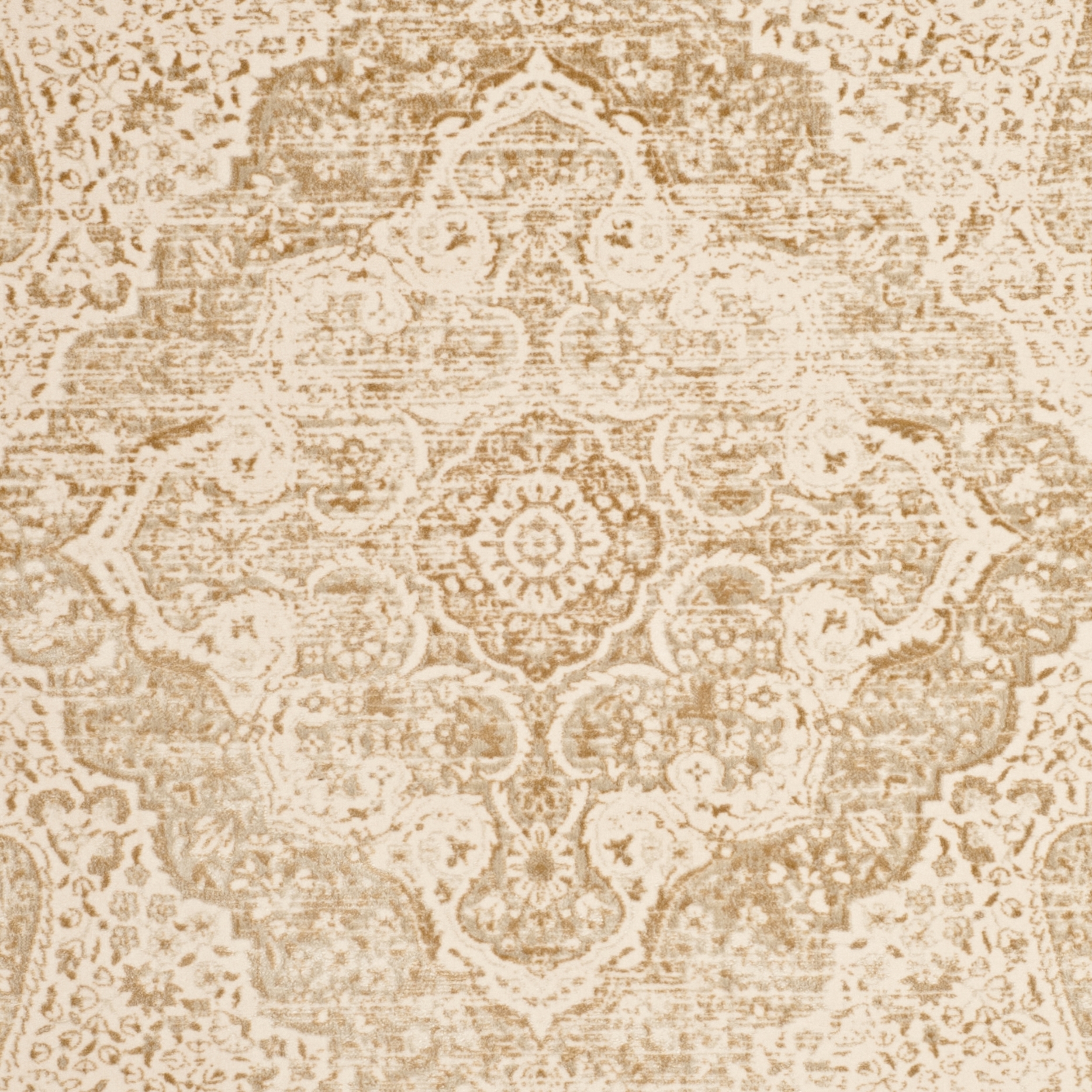 SAFAVIEH Noble Jaron Floral Bordered Area Rug, Light Beige/Cream, 4' x 5'7"