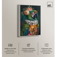 thumbnail image 2 of Parrot I Canvas Jungle Bathroom Art by Art Remedy, Silver Frame, 20" x 30", 2 of 7