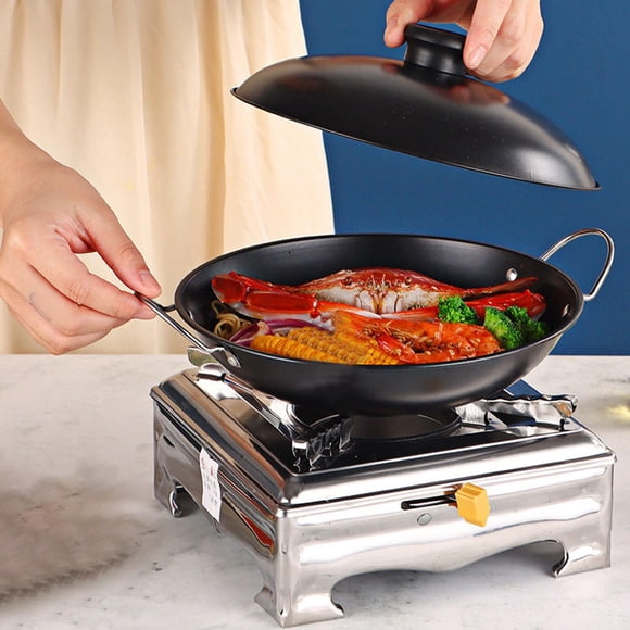Estufa de Alcohol con Tapa Quemador Ligero Anti Escaldado para Hornear Utensilios de Cocina perfecl Estufa de alcohol
