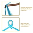thumbnail image 3 of Sunnydaze Caribbean Style Extra Large Hanging Rope Hammock Chair Swing for Backyard and Patio - Sky Blue, 3 of 10