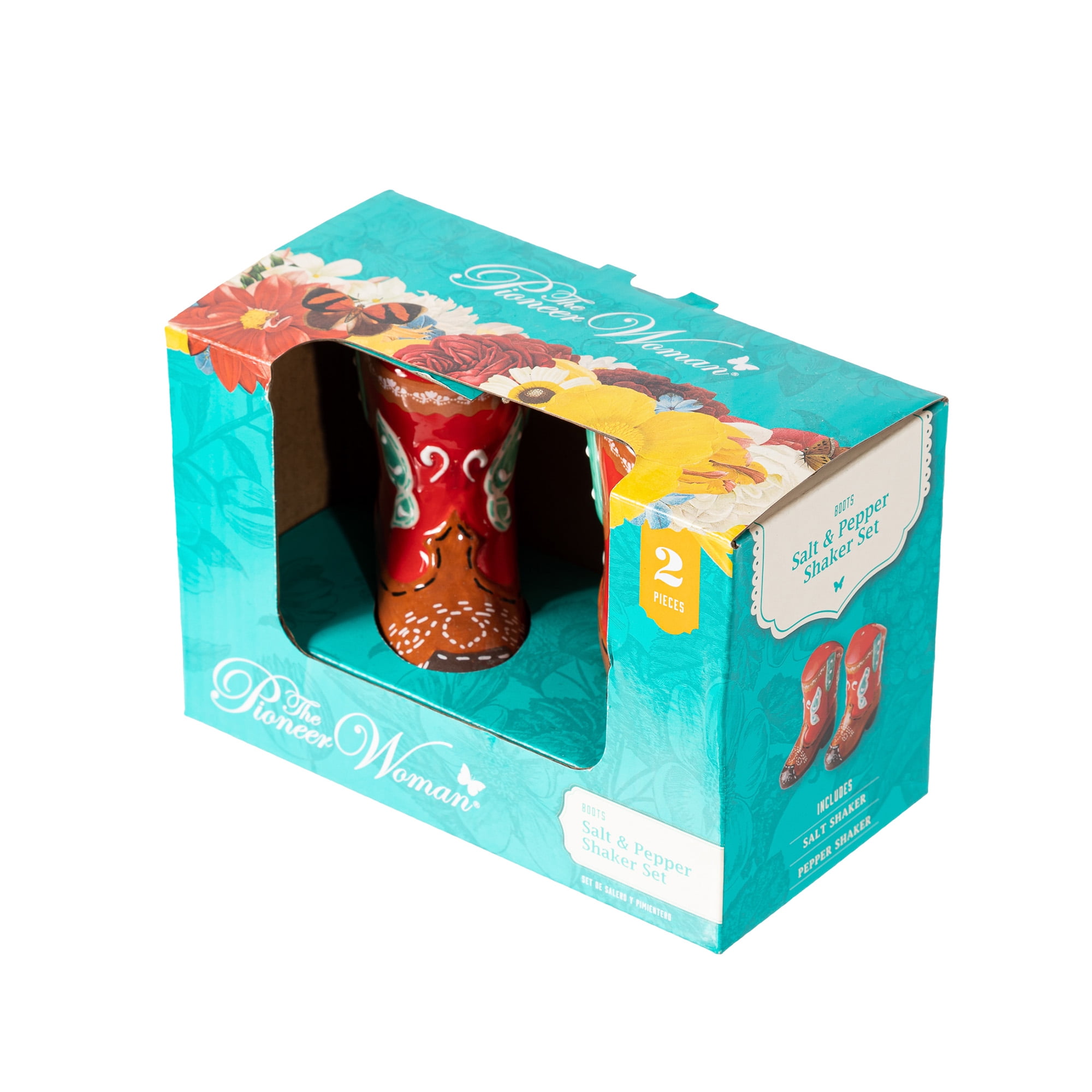 The Pioneer Woman Red Cowboy Boots Salt and Pepper Shaker Set