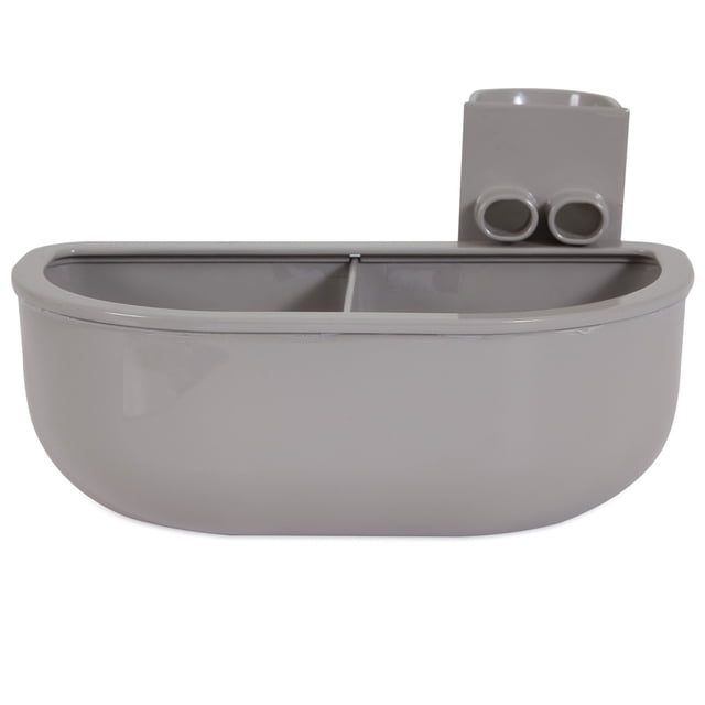 Comedero Doble Petmate para Jaula Gris Pequeño